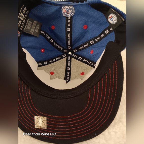 New Men's Philadelphia 76ers Ultra Game blue, black, and red snapback cap. OS - Picture 5 of 6